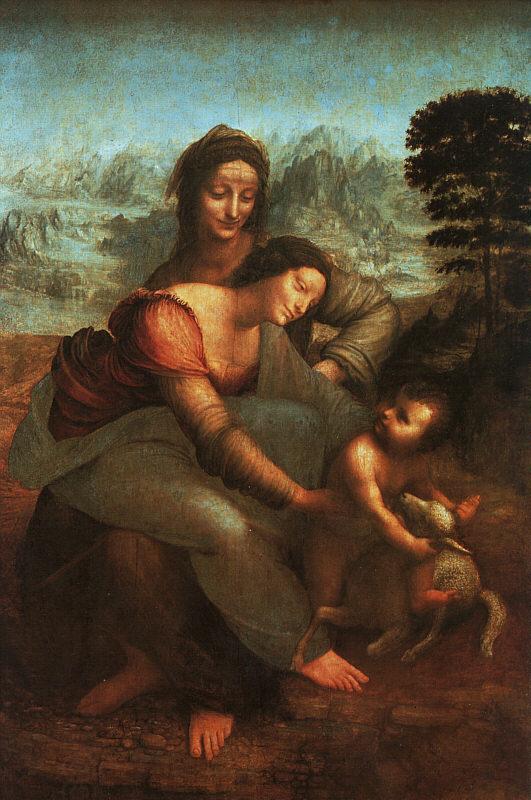  Leonardo  Da Vinci Virgin and Child with St Anne oil painting picture